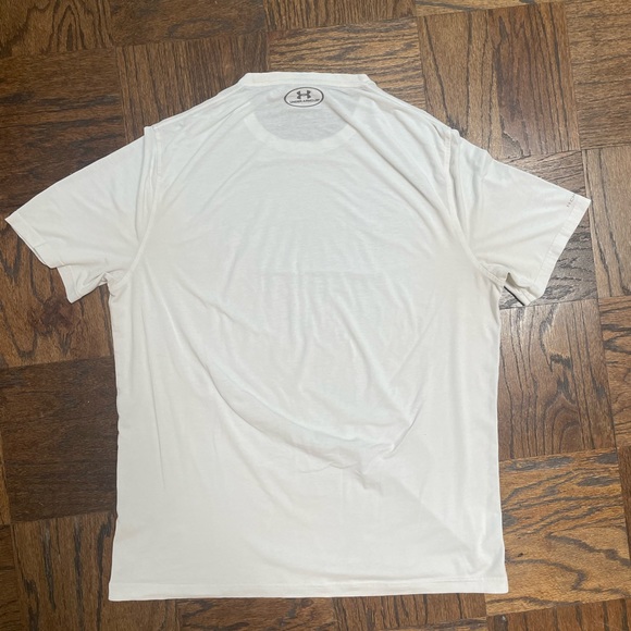 Under Armour Charged T-Shirt White Loose Fit Size Large Heat Gear Retro Vintage - Picture 4 of 5